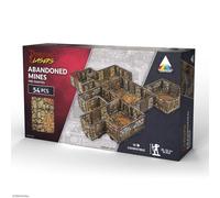 Dungeons & Lasers Abandoned Mines - Terreno DND prepintado para juegos de rol de mesa, 5E compatible con miniaturas de escala de 28 a 32 mm, montaje rápido
