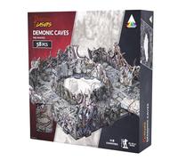 Dungeons & Lasers Demonic Caves - Juego de terreno prepintado para DND y juegos de rol de mesa, 5E compatible con miniaturas de escala de 28 a 32 mm, diseño modular para un montaje rápido