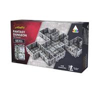 Dungeons & Lasers Fantasy Dungeon - Juego de terreno prepintado para DND y juegos de rol de mesa, 5E compatible con miniaturas de escala de 28 a 32 mm, montaje rápido