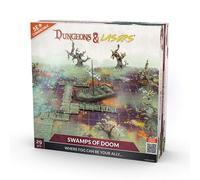 Dungeons & Lasers Swamps of Doom 29 Piece d&d Starter Set Includes Game Mat, Miniature Terrain Elements for 5E Compatible Tabletop Games and DND - Unpainted, Unassembled - Ages 14 Years and up