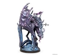 Dungeons & Lasers Wolfrake Dragon Miniatura - Figura de 4.4 pulgadas de alto (113 mm) con base escénica - 5E compatible con juegos de rol DND y mesa - Altamente detallada, sin montar, sin pintar -