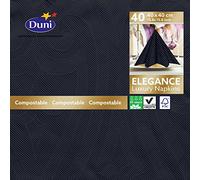 Duni 168438 Elegance - Servilletas (40 x 40 cm, 240 unidades), color negro