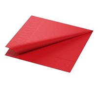 Duni Servilletas de 3 capas, color rojo, 33 x 33 cm, 50 unidades