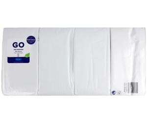 Duni Servilletas de papel blanco de 40 cm, 2 capas, 8 pliegues, paquete de 300