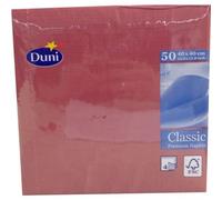 Duni Servilletas de papel de 4 capas con relieve, color burdeos, 40 x 40 cm, 50 unidades