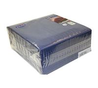 Duni Servilletas para cena de 4 capas en relieve, color azul oscuro, 40 x 40 cm, 50 unidades