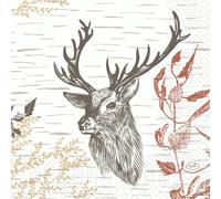 Duni Servilletas Wood & Deer 33x33cm 3 Capas 250 Unidades