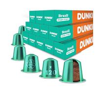 Dunkin' Donuts Brazil Single Origin - 120 Cápsulas de Café | Compatible con Nespresso Original Line | 100% Arabica | Tostado Suave al Carácter Brasileño | Aromático, Cuerpo y Único