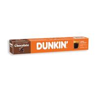 Dunkin' Donuts Chocolate - 120 Cápsulas de Café | Compatible con Nespresso Original Line | 100% Arabica | Tostado dulce con Nota de Chocolate | Cremoso, Aromático y Seductor