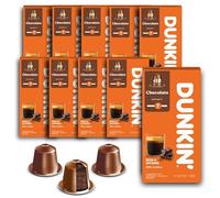 Dunkin' Donuts Coffee Chocolate - 100 cápsulas de café compatibles con Nespresso - 100% Arabica - Tostado dulce con nota de chocolate - Café cremoso, aromático y seductor