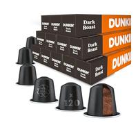 Dunkin' Donuts Dark Roast - 120 Cápsulas de Café | Compatible con Nespresso Original Line | 100% Arabica | Asado Oscuro, Intenso y Coreo, Espresso Clásico para el Hogar