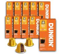 Dunkin' Donuts Rise 'N Shine - 100 cápsulas de café compatibles con Nespresso - 100% Arabica - Tostado claro, aroma fresco y ligero - Café dulce y energizante