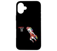 Dunking Unicorn - Baloncesto Carcasa para iPhone 16 Plus