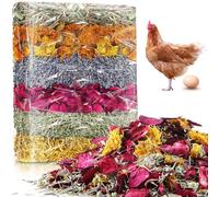 Dunkive 6 hierbas secas naturales para aves de corral en envasado al vacío, frescura aromática para gallinero, caja de anidación/baño de polvo, aumenta la producción de huevos y reduce el estrés