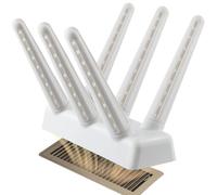 Dunkive Secador de zapatos para guantes, botas, sombreros, calcetines y más, manopla ecológica de 12 x 4 pulgadas y estante de secado de botas con 6 rejillas de ventilación individuales para un secado