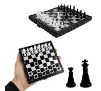 Dunkwckor Ajedrez Magnetico, Plegable Mini Chess Board, Tablero de Viaje Portatil, Damas Juego Mesa Profesional, Piezas Ajedrez, Chess Niños Infantil y Adultos, Fiesta Familiares Gran Compañer Viaje