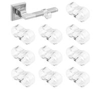 Dunkwckore 10PCS Topes para Puertas, Transparentes PVC Silicona Flexible Protector Puertas, Protectores para Picaporte de Puerta y Ventana para Proteger Paredes, Puertas, Ventanas, Muebles