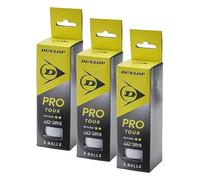 Dunlop 40+ Pro Tour TT Balls-Pk3 Pelota, Adultos Unisex, Multicolor (Multicolor), Talla Única (Paquete de 3)