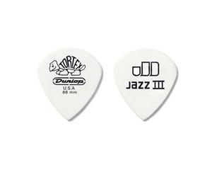 Dunlop 478R1.5 Tortex® White Jazz III, 1,5 mm, 72/bolsa
