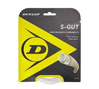 Dunlop 624832 Cordaje de Tenis, S-Gut Blanco 12 m, Set 1.25 mm, 1 Unidad
