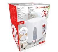 Dunlop 871125207794 - Hervidor de agua, 1,7 litros, color blanco