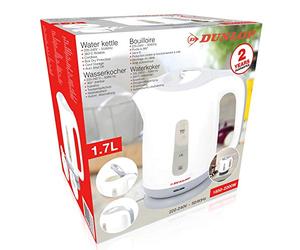 Dunlop 871125208363 hervidor de Agua, 2200 W, 1.7 litros, Plástico, Weiß