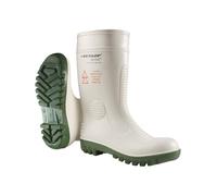 Dunlop Acifort HV - Botas de agua con protección certificada contra descargas eléctricas DIN EN345 SB, color blanco, 44/45