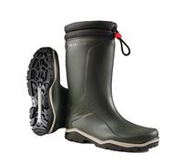 DUNLOP Blizzard Fur Lining - Botas de invierno unisex de PVC - Impermeables, aisladas y cálidas, ideales para invierno, lluvia y nieva - Verde/Negro - Tallas 36-48