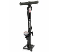 Dunlop Bomba Bicicleta con Manómetro - Inflador Ruedas Coche y Bicileta - Hinchador Bicicleta para válvulas Dunlop, Schrader y Francesas - Bomba de Aire con Adaptadores Juguetes Acuáticos y Balones