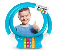 DUNLOP Candado para bicicleta para niños, nivel de seguridad 5, con combinación de 4 colores para una mejor comprensión de la combinación, candado para bicicleta para niños (azul claro)