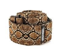 Dunlop - Correa Jacquard King Cobra para guitarra y bajo, diseño de radio plano, muelle de baja tensión, color negro y naranja (D6726)