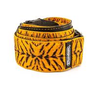 DUNLOP - Correa Jacquard Tyger Eye para guitarra y bajo, diseño de radio plano, muelle de baja tensión, color negro y naranja (D6723)