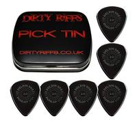 Dunlop Delrin Prime Grip - Púas para guitarra (6 unidades, 2,00 mm), color negro
