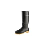 DUNLOP Dull - Botas impermeables de PVC para hombre y mujer - Ligeras y cómodas - Botas de lluvia - Negro & Verde - Tallas 28-42