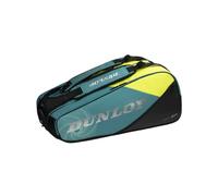 DUNLOP Funda para 12 Raquetas SX-Performance, Color Verde Azulado/Negro/Amarillo