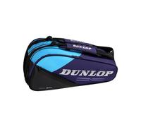 Dunlop FX Performance 8 Racket Bag - Bolsa de Tenis para hasta 8 Raquetas, Morado/Negro/Cian