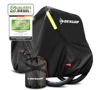 Dunlop Garaje para bicicletas para 2 bicicletas, funda de bicicleta premium, inoxidable, 200 x 92 x 120 cm, con bolsa de transporte, acceso a la batería y 2 orificios de bloqueo, funda protectora para