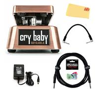Dunlop GCJ95 Gary Clark Jr Signature Cry Baby Wah Pedal Bundle con fuente de alimentación, cable de instrumento, cable de conexión, púas y paño de pulido Austin Bazaar