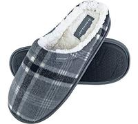 DUNLOP - Hombre Termicas Invierno Calientes Zapatillas de Casa Pantuflas con Talón Abierto (41 EU, 7179 Grey)