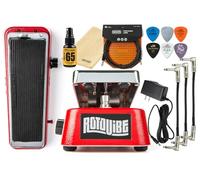 Dunlop JD4S Rotovibe Chorus/Vibrato Pedal de efectos de guitarra con cable Tonebird MXR, paño de felpa Dunlop, pulido, paquete de cable de conexión