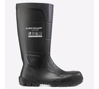 DUNLOP JobGUARD S5 - Botas de trabajo para hombre y mujer - Impermeables con puntera de acero, resistentes a productos químicos, altas y antideslizantes - Negras - 37