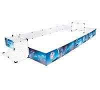 Dunlop Juego Valla, 2 porterías, fútbol y Bomba, 426 x 235 x 36 cm, Unisex para jóvenes, Azul/Blanco/Negro, 426 cm x 235 x 36 cm