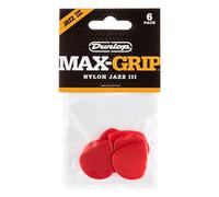 JIM DUNLOP Púas Nylon Max Grip Jazz III carbon fiber Saco de 6