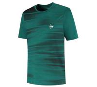 DUNLOP Mens Game tee 2 Tennis Shirt, Verde Aventurina/Negro, M Men's