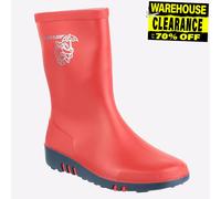 Dunlop Mini Bebés Impermeable Exteriores Caminar Botas de Agua Rojo