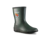 DUNLOP Mini Kids Rubber Boots - 100% impermeables, botas de lluvia para niños; niñas y niños - Verde - Talla 20-30