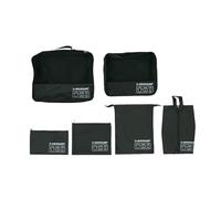 Dunlop Organizador de viaje de viaje de 6 piezas - Organizadores de maleta con cremallera - Organizador de equipaje para ropa y accesorios - Gris, Negro o Azul