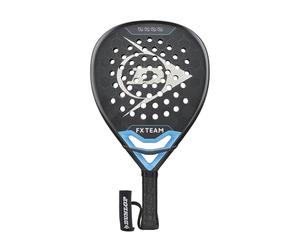 Dunlop Padel Bat FX Team - Forma de Diamante, Cuadro de Carbono, Alto Equilibrio, núcleo EVA Blando - para Jugadores intermedios/Profesionales