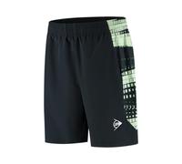 Dunlop Pantalones Cortos Masculinos de Juego 6 Pulgadas - Negro/Verde Claro | Pantalones Cortos de Tenis/Padel de Rendimiento
