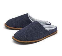 Dunlop - Pantuflas para hombre, con forro de piel sintética, espuma viscoelástica, tallas 8-13, azul (Marino), 41 EU
